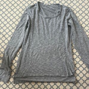 Marine Layer Gray Fitted Long Sleeve Tee
